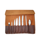 LATINUS Vintage Barbecue/BBQ Knife Case - 8 pieces