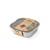 Square Steel Lunch Box 1.1L Gray/Red Black+Blum