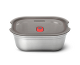 1.2L Steel Food Box/Lunch Box Gray/Red Black+Blum