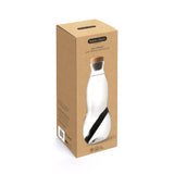 Glass Water Pitcher with Lid and Charcoal Filter 1.1L Black+Blum