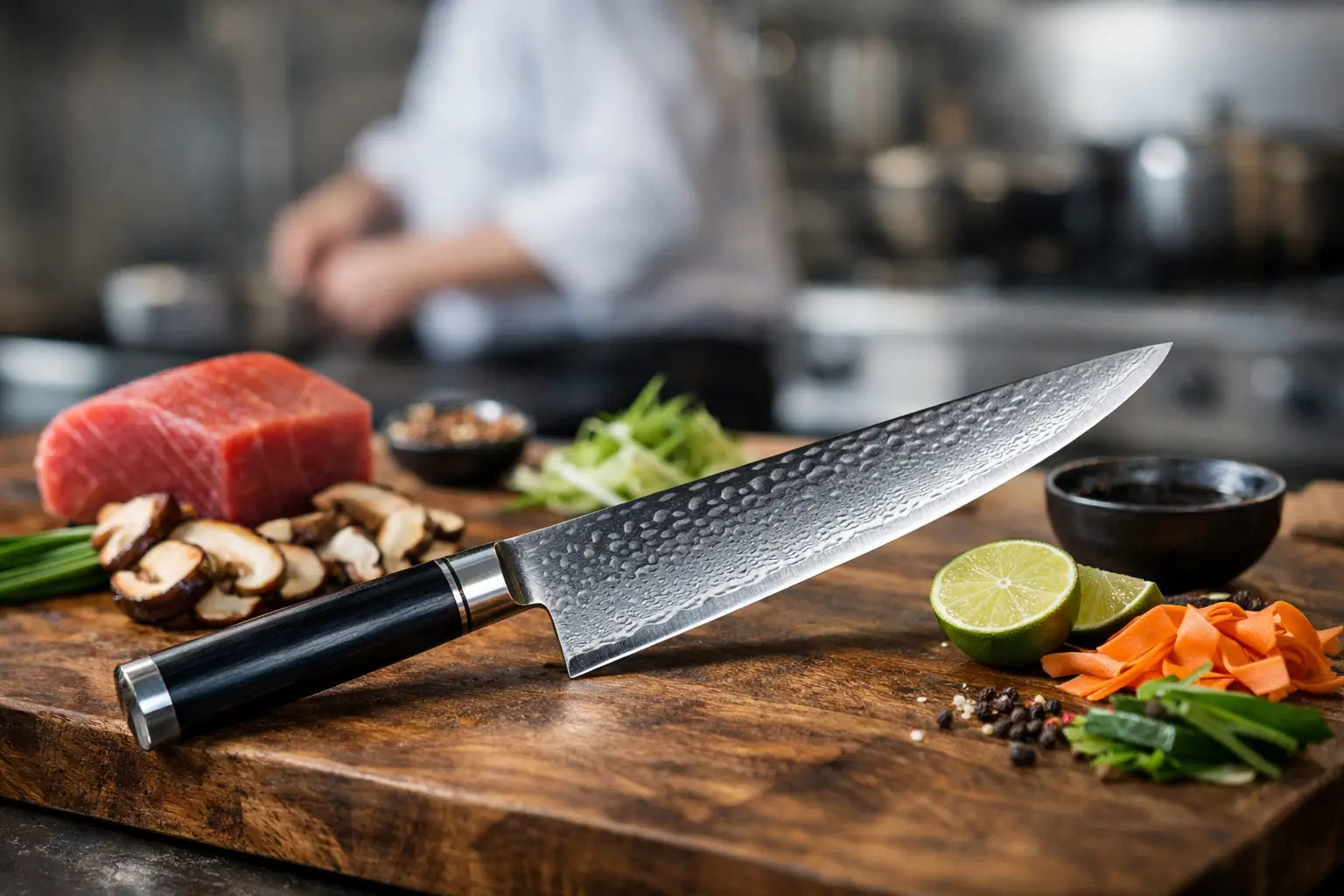 Faca japonesa para cozinheiro profissional