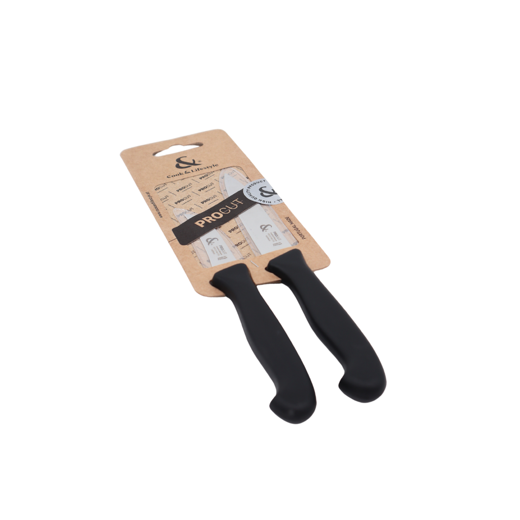 Conjunto 2 Facas Tornear e Descascar Preto PROCUT C&L
