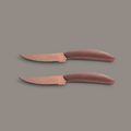 Conjunto de facas para bife, 2 peças - Brown Titanium