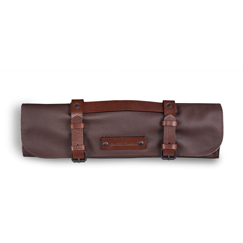C&amp;L Brown Leather Handbag - Chocolate 7-Piece Set