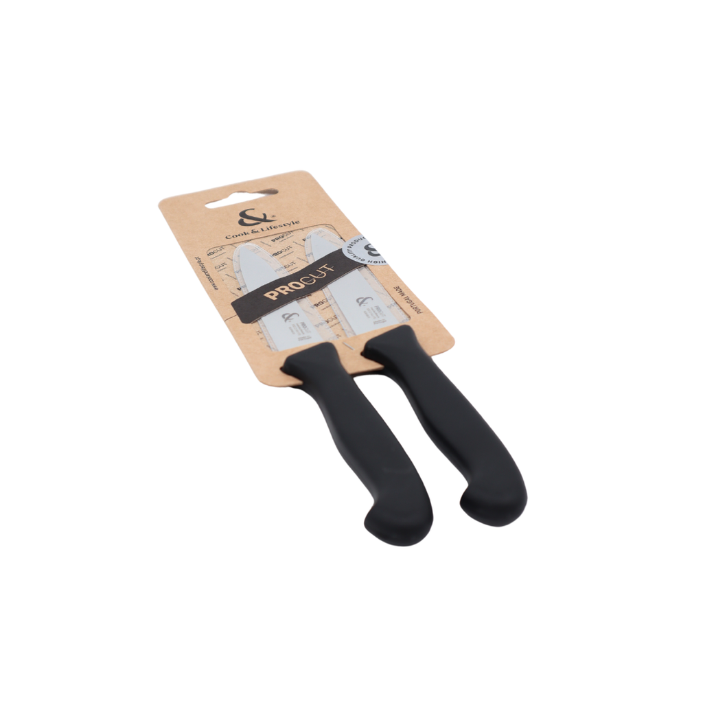 Set of 2 10cm PROCUT Peeling Knives Black C&amp;L