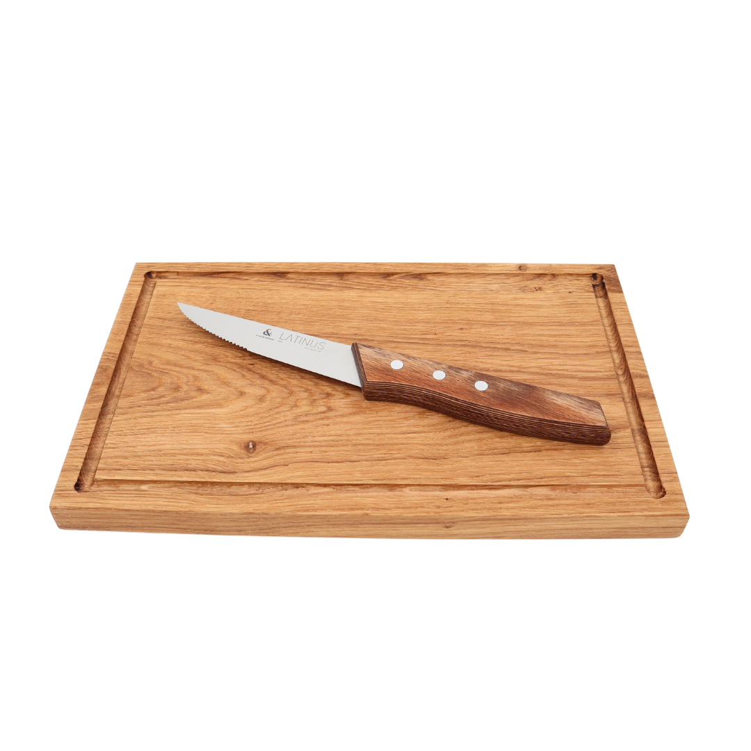 Conjunto de Faca Bife e Tábua para Churrasco/BBQ LATINUS - 2 peças