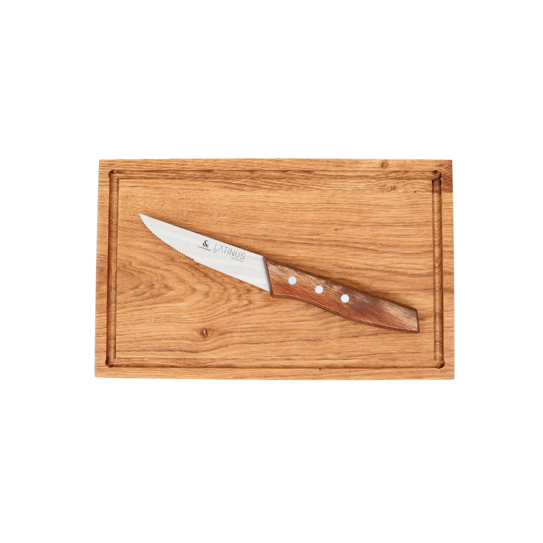 Conjunto de Faca Bife e Tábua para Churrasco/BBQ LATINUS - 2 peças