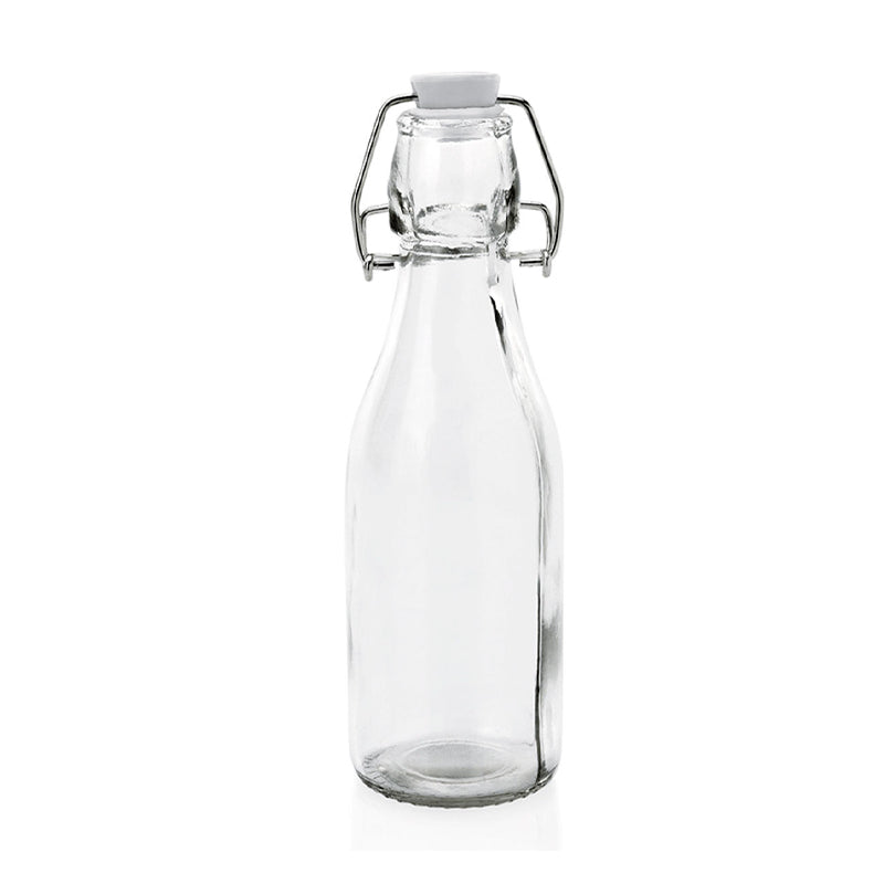 Garrafa de vidro com tampa