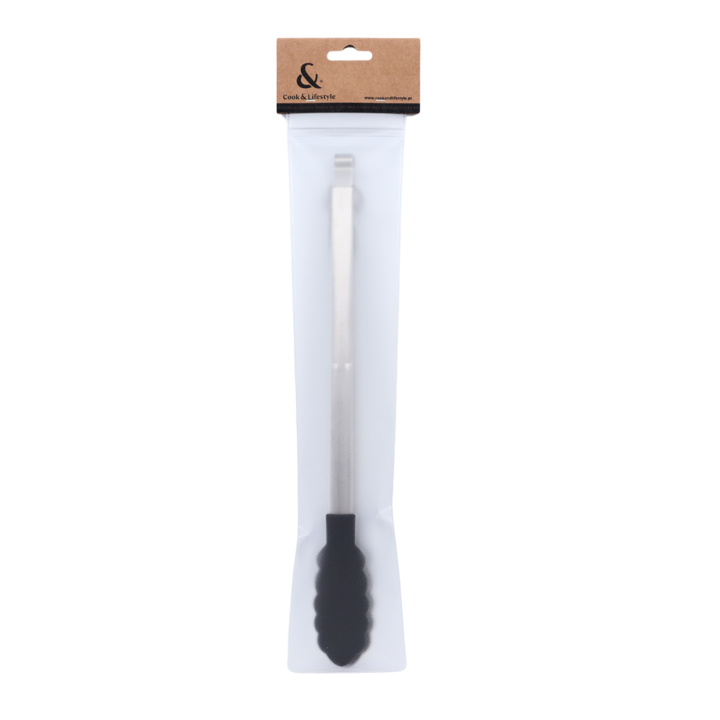 Pinça universal aço inox/silicone 30 cm