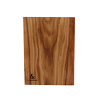 Wooden knife block with grooves