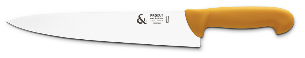 25cm Yellow PROCUT C&amp;L Carving/Chef's Knife