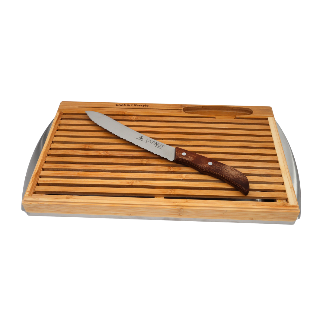 Conjunto de Faca e Tábua para Pão/ LATINUS - 2 peças