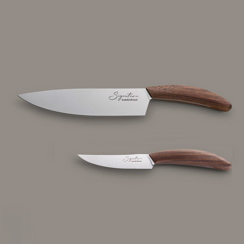 Conjunto de facas chef e mulltiusos para cozinha - Walnut