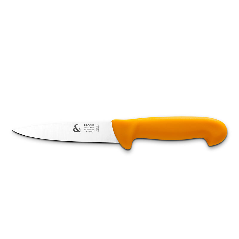 Faca de cozinha 14cm, cabo amarelo