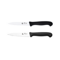 Set of 2 Peeling Knives with Serrated Edges, 10cm, Black, C&amp;L PROCUT