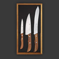 Conjunto de facas para cozinha  3 peças