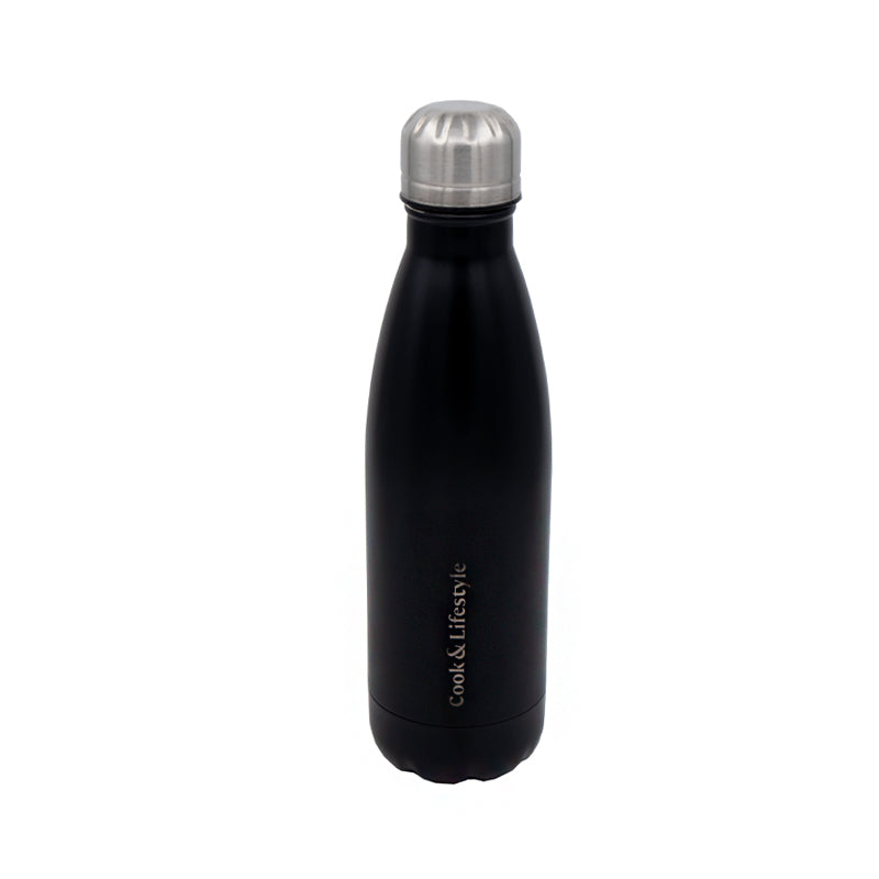 Garrafa térmica 500 ml Inox Preta