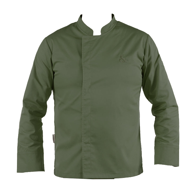 Jaleca verde C&L em sarja