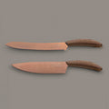 Conjunto de facas chef e pão para cozinha - Brown Titanium