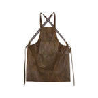 Brown Leather Apron with Suspenders