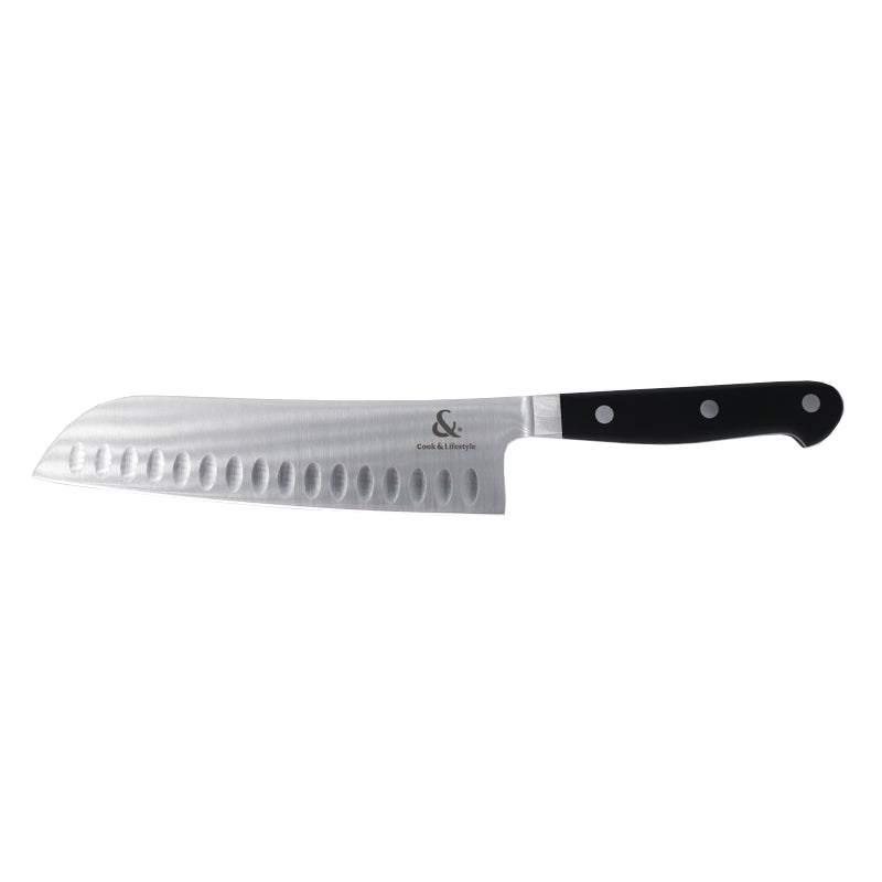 Faca santoku forjada C&L 18cm preto