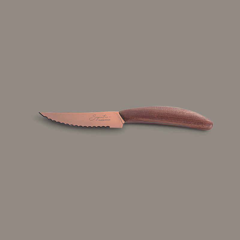Faca para bife c/ serrilha Brown Titanium