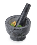 Granite Mortar and Pestle 13x13x9 cm