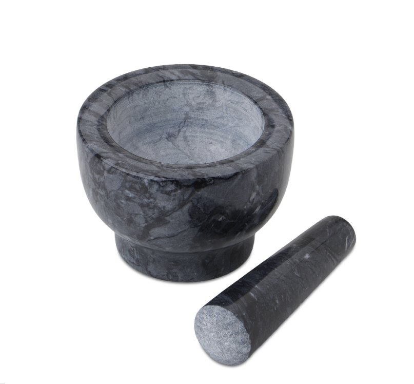 Granite Mortar and Pestle 13x13x9 cm