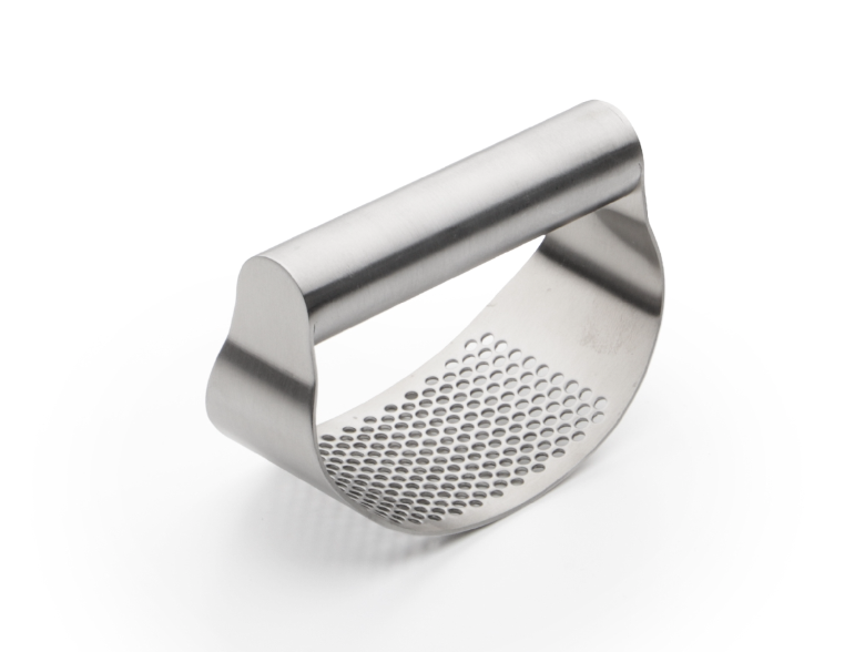 Stainless steel garlic crusher