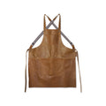 Cognac Leather Suspender Apron 