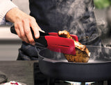 Pinça de cozinha com pontas de silicone com bloqueio inteligente - Resistente ao calor