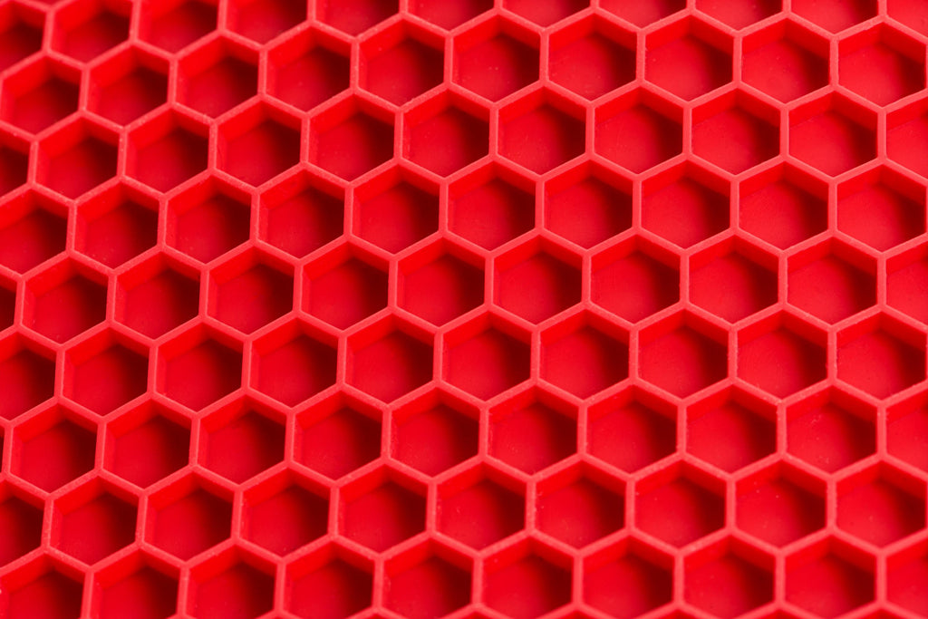 Round honeycomb silicone coaster 