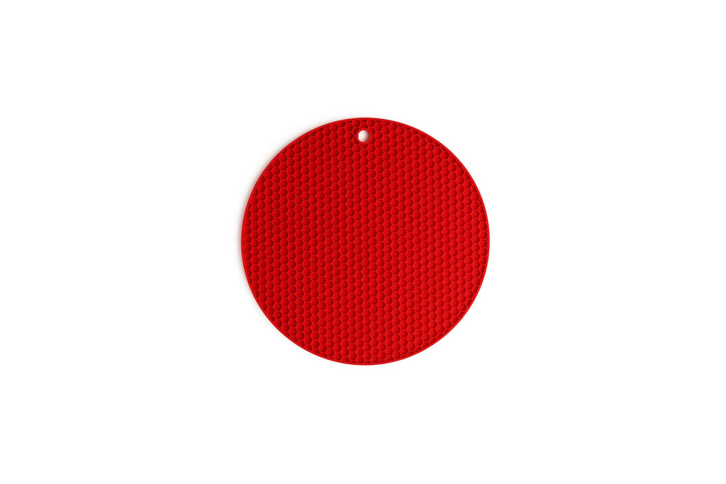 Round honeycomb silicone coaster 