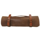 Bolsa de 7 cuchillos de cuero camel