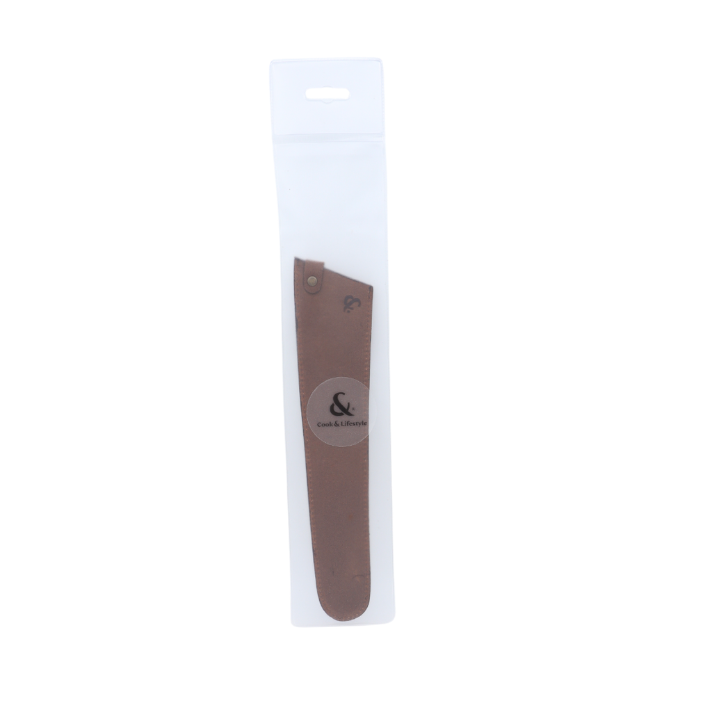 Brown Leather Bread Knife Sleeve 26 cm 