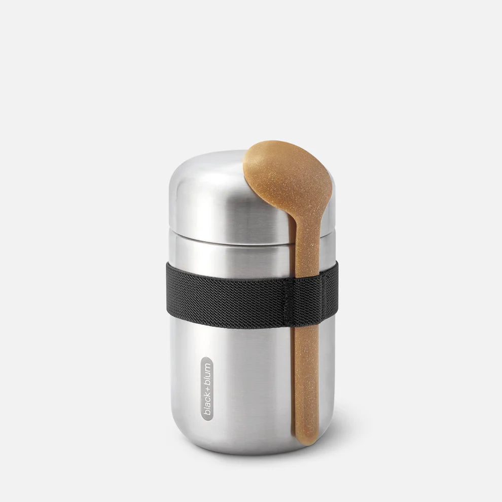 400 ml Stainless Steel Food Jar/Lunch Box Black+Blum Black Edition 