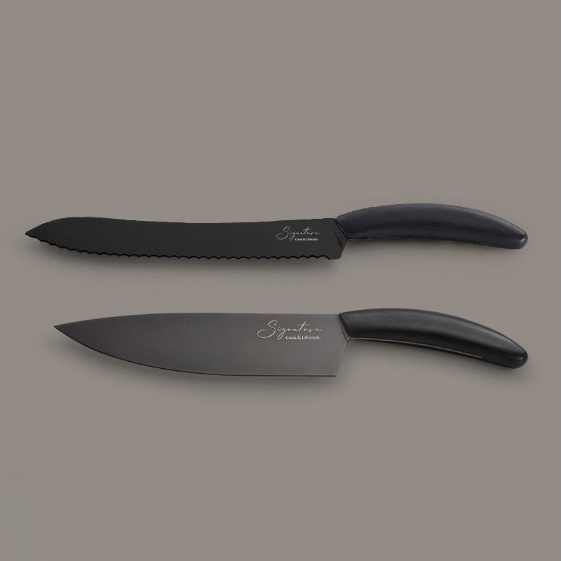 Conjunto de facas chef e pão para cozinha - Black Diamond