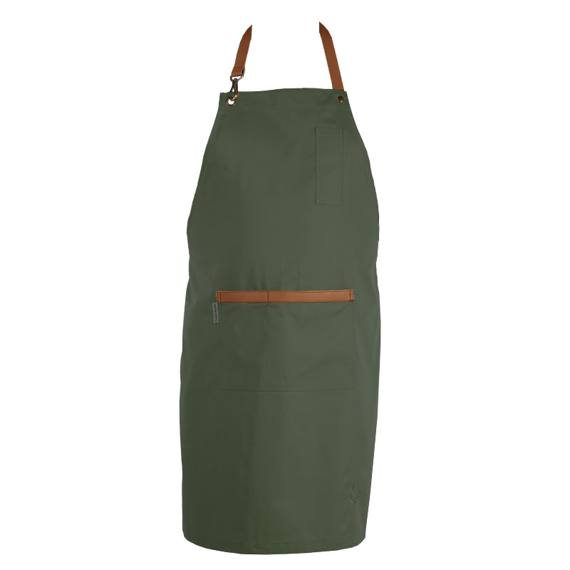 Avental verde C&L em sarja