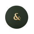 Base de copo verde cunho C&L dourado - 9cm