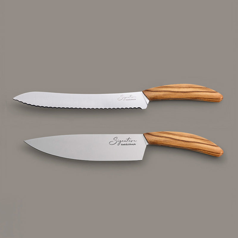 Conjunto de facas chef e pão para cozinha - Olive