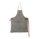 GREEN &amp; GREY COTTON BARBECUE APRON 