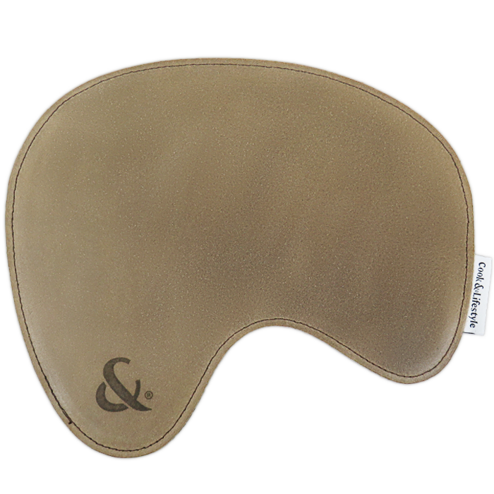 Bolsa de 7 cuchillos de cuero camel