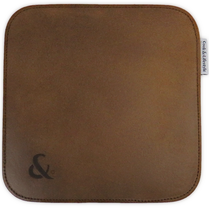 Bolsa de 7 cuchillos de cuero camel