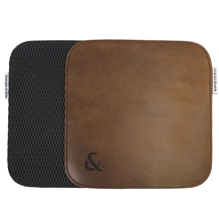 Bolsa de 7 cuchillos de cuero camel