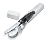 Conjunto de faca para descascar, garfo e colher Preto Victorinox