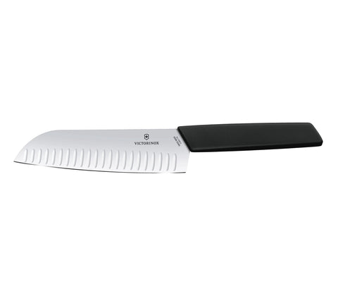 Black 17cm Santoku Knife