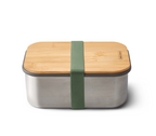 Large Sandwich Box/Bento Box Bamboo Olive 1.25L Black+Blum