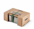 Large Sandwich Box/Bento Box Bamboo Olive 1.25L Black+Blum