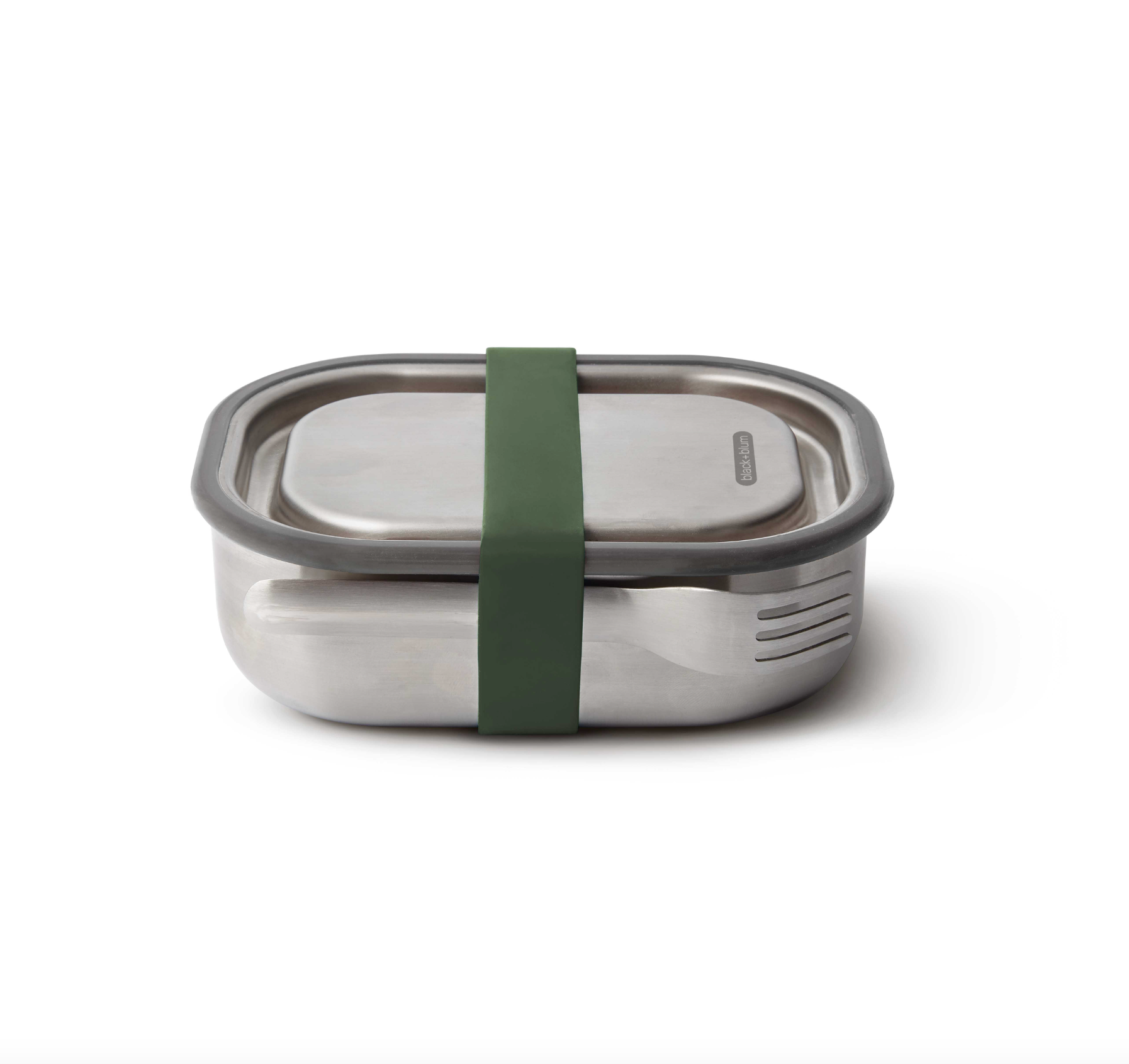 Sandwich Box/Bento Box Inox Olive 600ml Black+Blum 