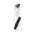 Glass Bottle with Blue Lid and Charcoal Filter 650ml Black+Blum
